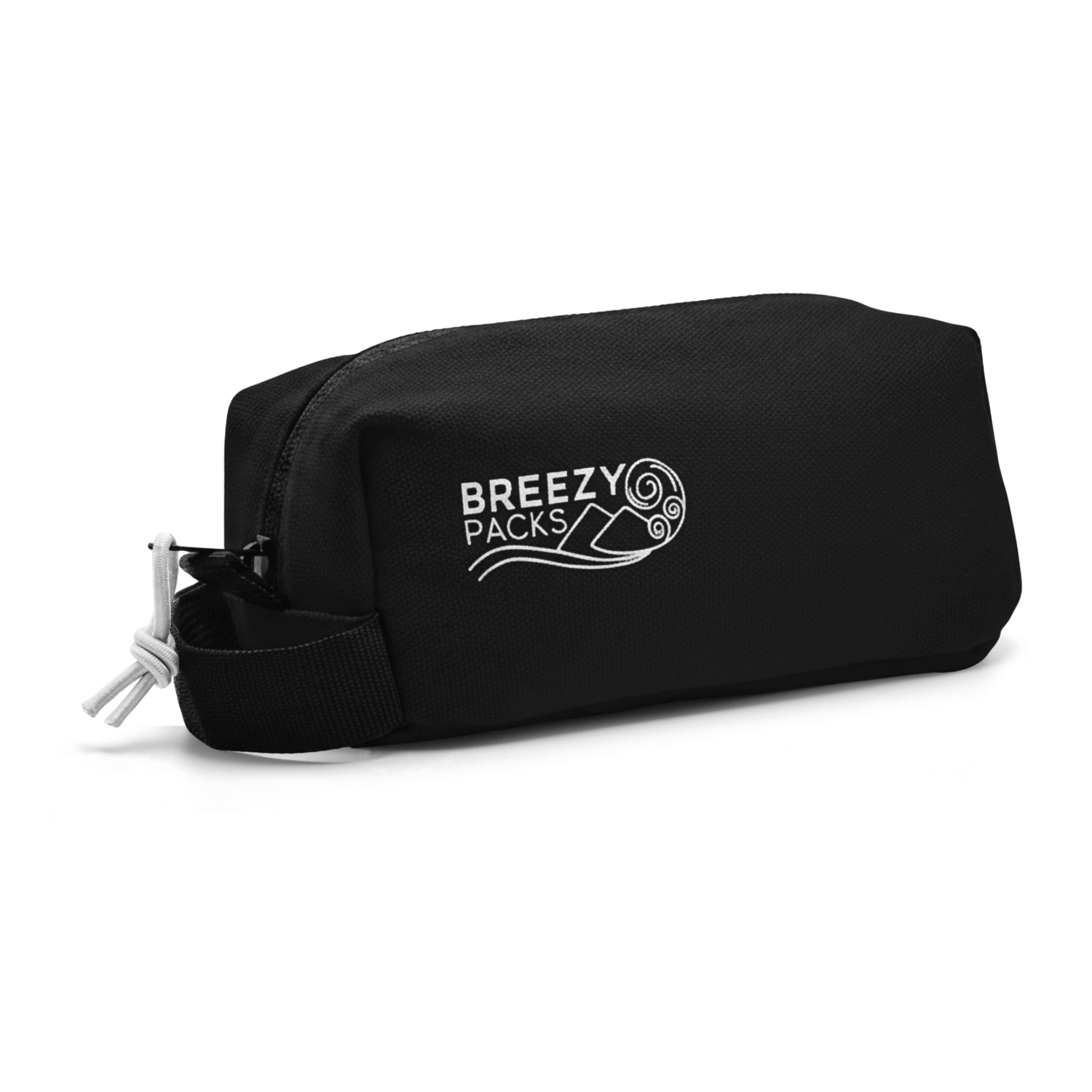 Black insuliun cooling case with 'Breezy Packs' logo on a white background 