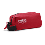 Red medicine cooling case with 'Breezy Packs' logo on a white background 